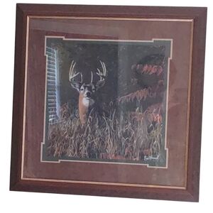 Home Interiors Jim Hansel "Keeping The Watch" Deer Picture 23"X23"